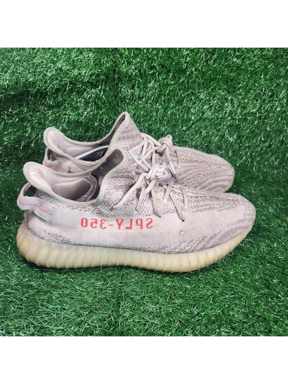 Adidas Yeezy Boost 350 V2 Blue Tint Size 14 Grey Red B37571 Sneaker shoes - Picture 1 of 7